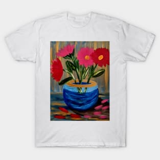 A beautiful bouquet flowers in a glass vase T-Shirt